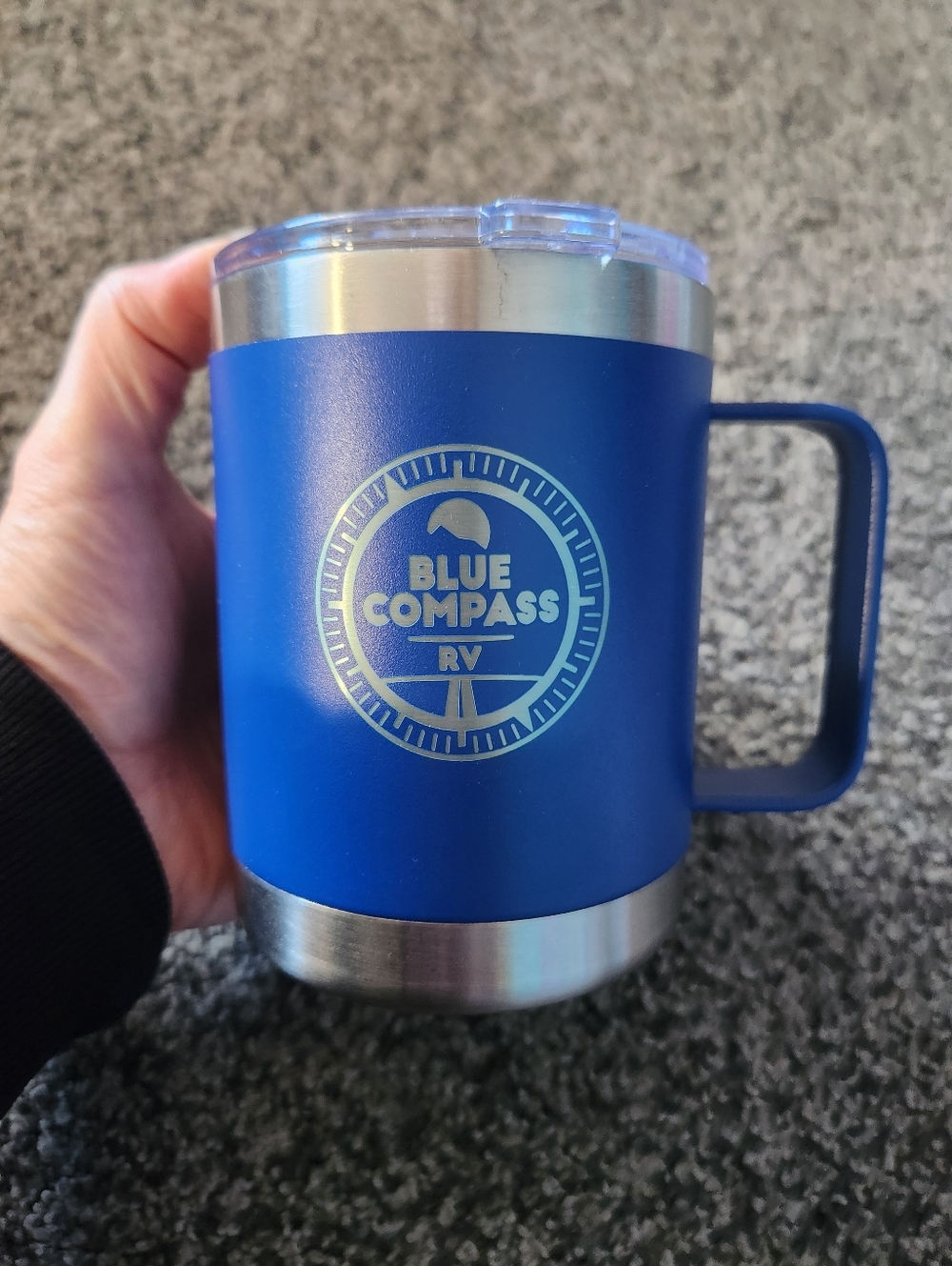 Blue Compass RV Blue Metal Coffee Mug - Picture 3 of 7